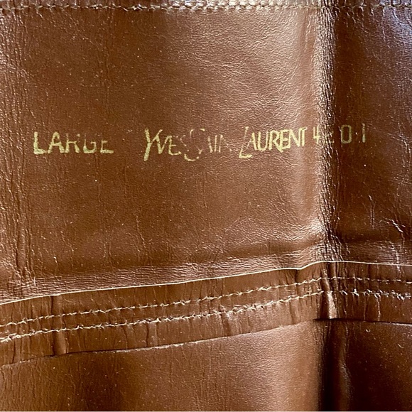 Vintage 90s YSL Brown Leather Corset Belt Large - Picture 3 of 11